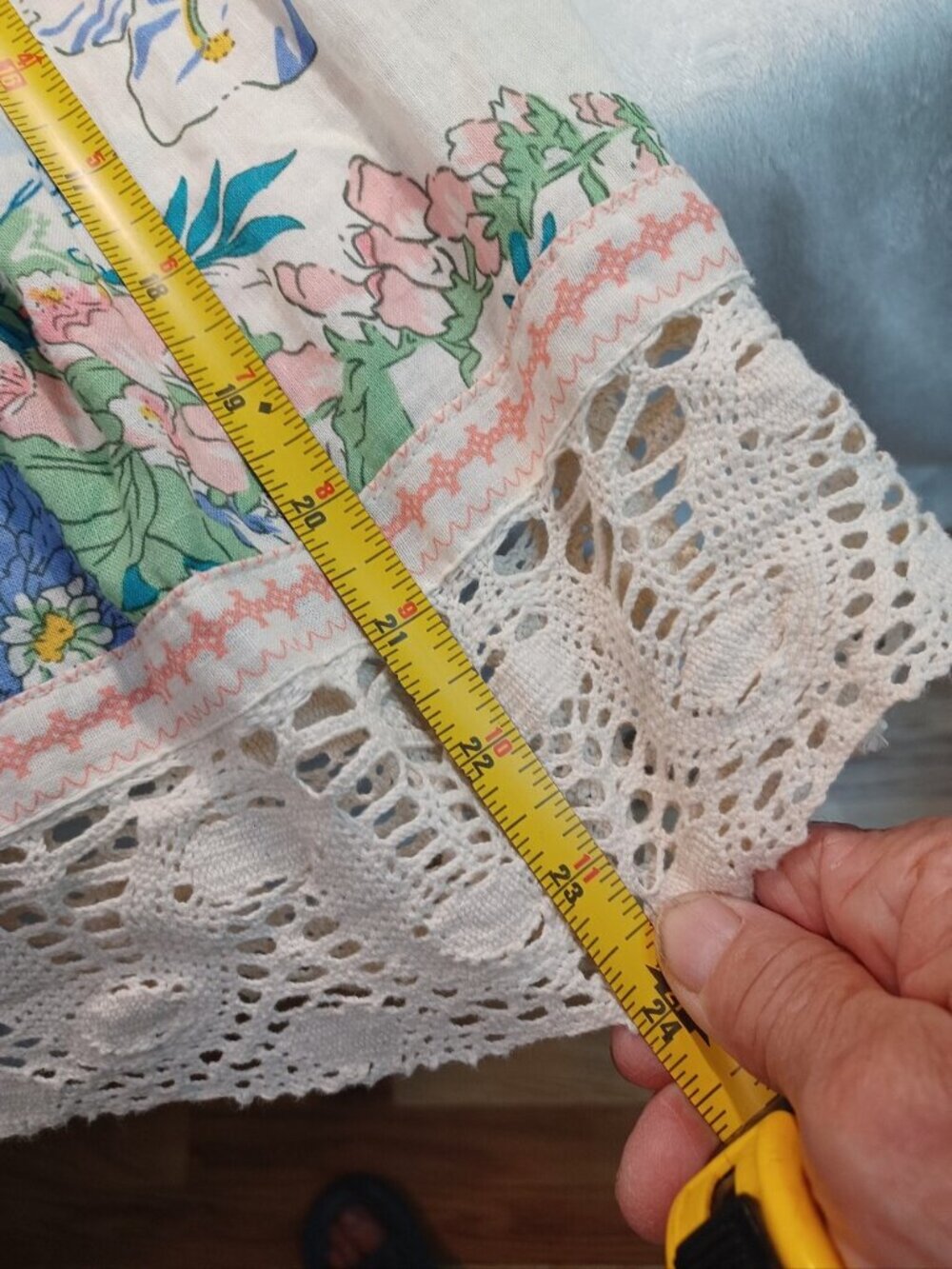 Christian Siriano Multicolor Garden Floral Lace-Trim Peasant Blouse L - Picture 3 of 6